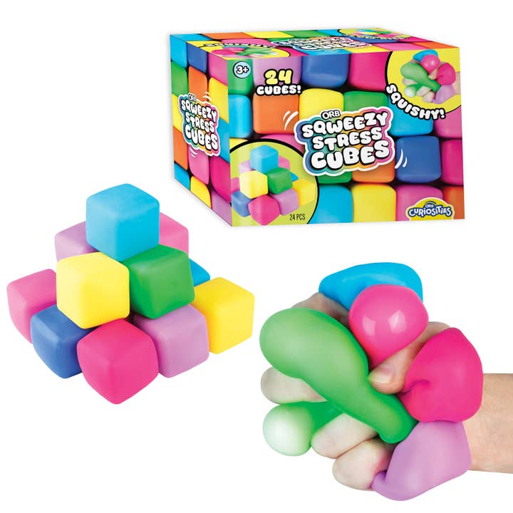 Sqweezy Stress Cubes for wholesale by Orb Toys