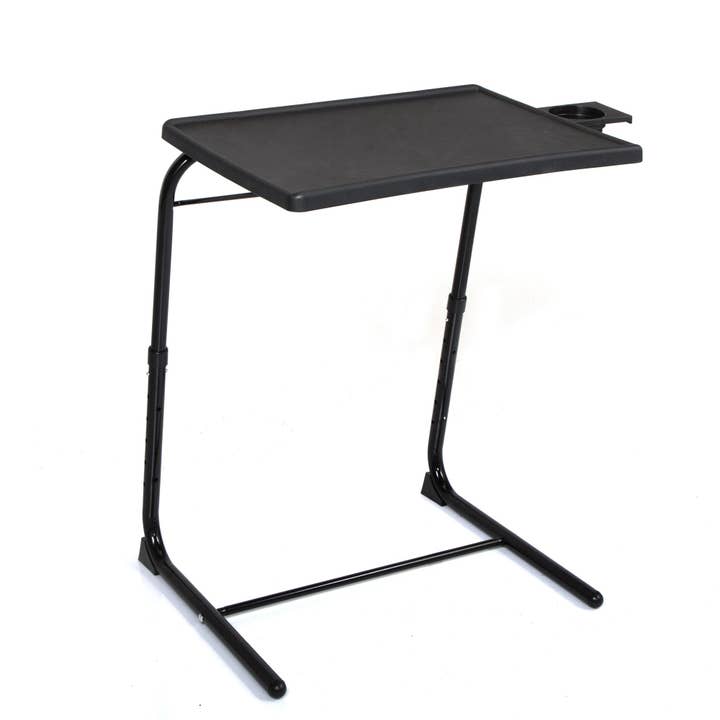 Hard Rock Health Stores - Vente Tables d'appoint - Plateau TV réglable avec porte-gobelet ; table de dîner pliable avec 6 réglages de hauteur et 3 angles d'inclinaison