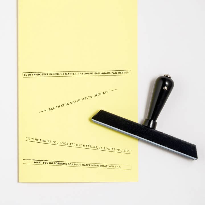 Custom Quote Hand Stamp - Single Line for wholesale by Wms&Co.