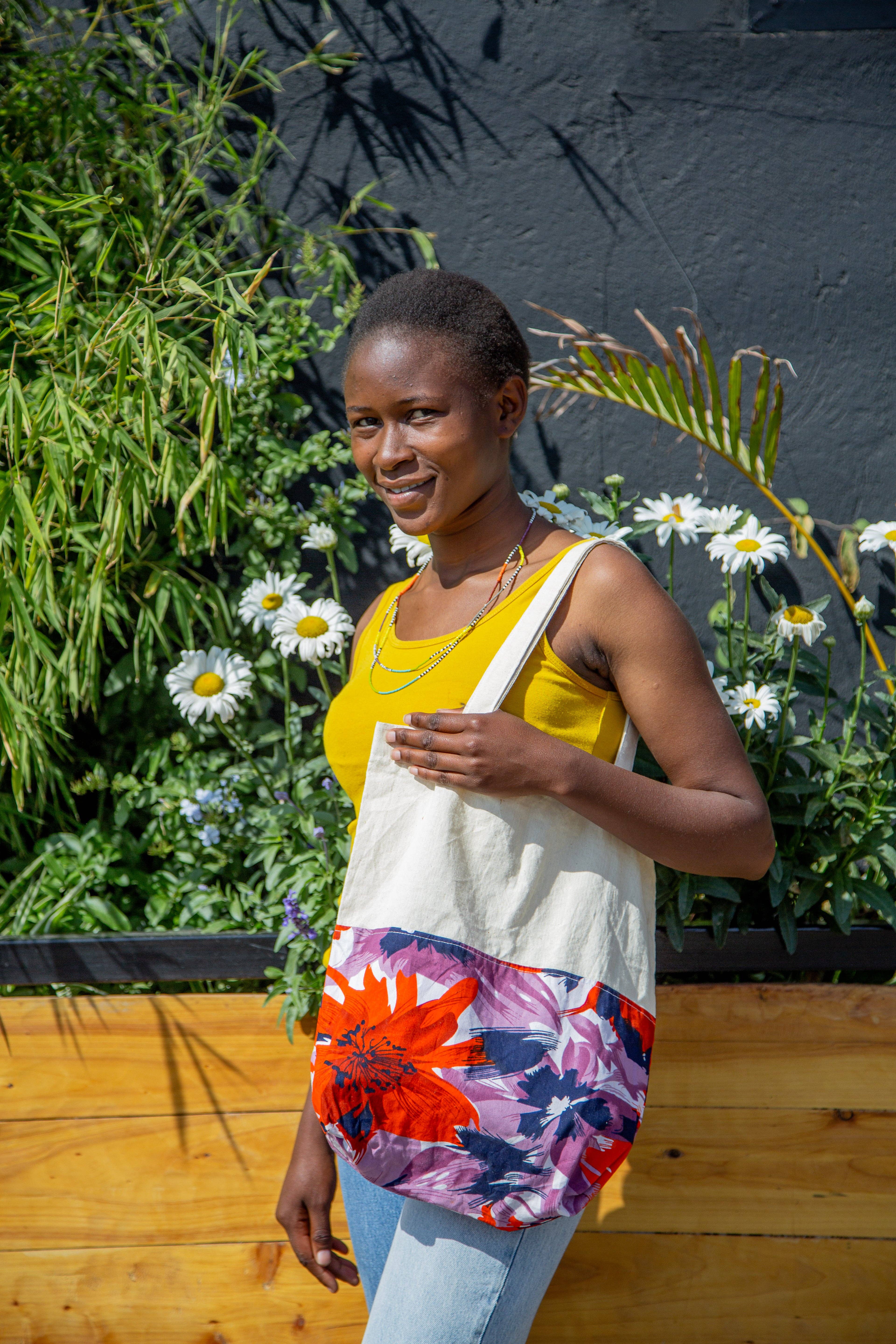 Grain of Rice Project - Wholesale Tote Bag - Women's - Bloom Canvas Tote Bag4