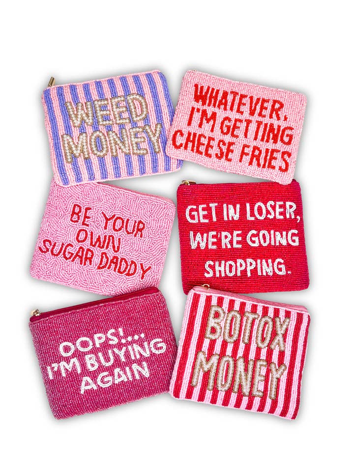 XL Beaded Coin Purse - Trendy Coin Pouch for wholesale by Brittyland