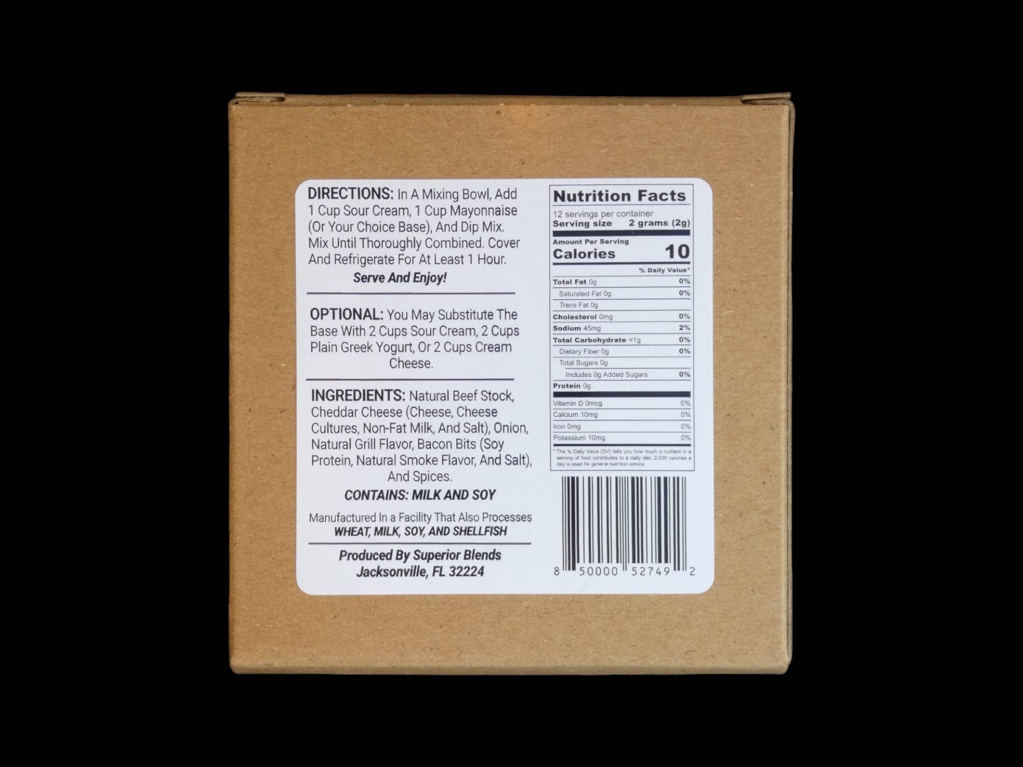 Superior Blends – Großhandel Dips – Cheeseburger-Dip-Mix mit gegrilltem Speck1