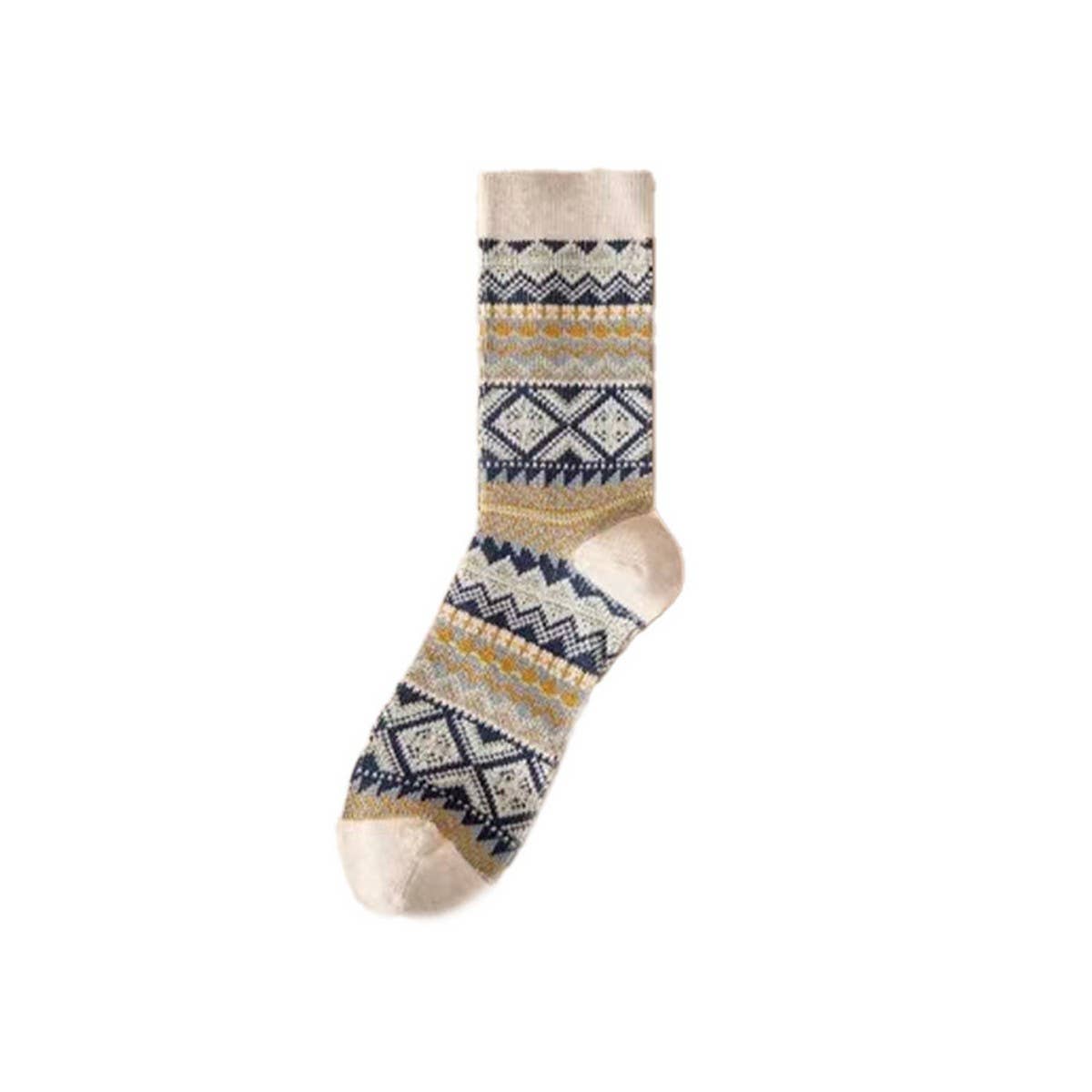 NINEXIS - Vente Chaussettes – unisexe - CWMS03047_CHAUSSETTES HOMME VINTAGE ETHNIQUES EN COTON0