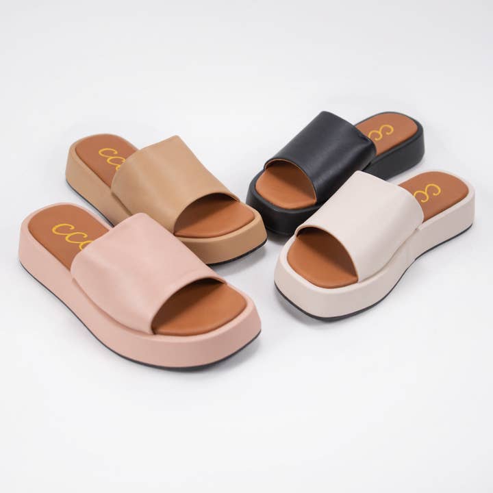 CCOCCI - Wholesale Sandals - Women's - TOVE CHUNKY PLATFORM SLIDE SANDAL