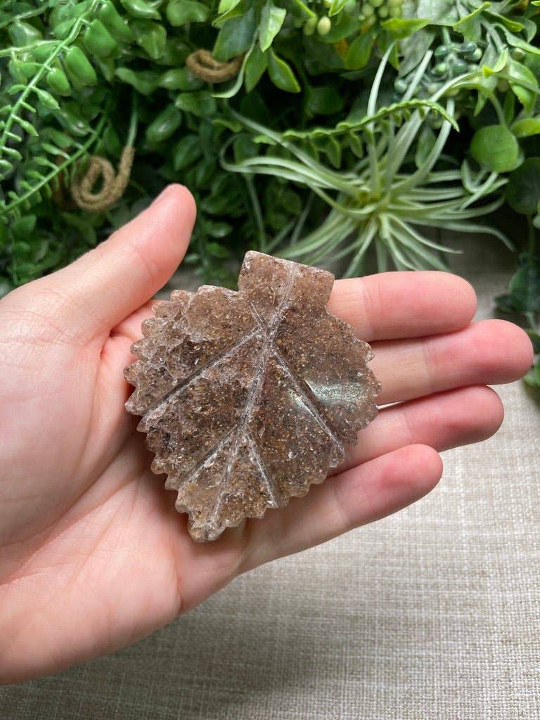 Copper Ashes - Wholesale Spiritual Stone/Crystal - Strawberry Quartz Leaf1