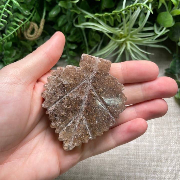 Copper Ashes - Wholesale Spiritual Stone/Crystal - Strawberry Quartz Leaf1
