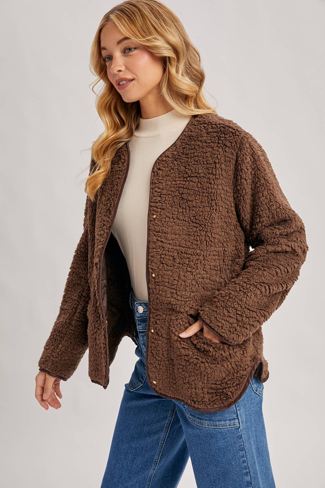 Bluivy - Wholesale Jacket - Women's - SHERPA ADJUSTABLE HOODED JACKET22