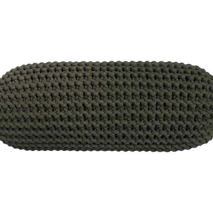 Knitted neck cushion | OLIVE GREEN for wholesale by Zuri House