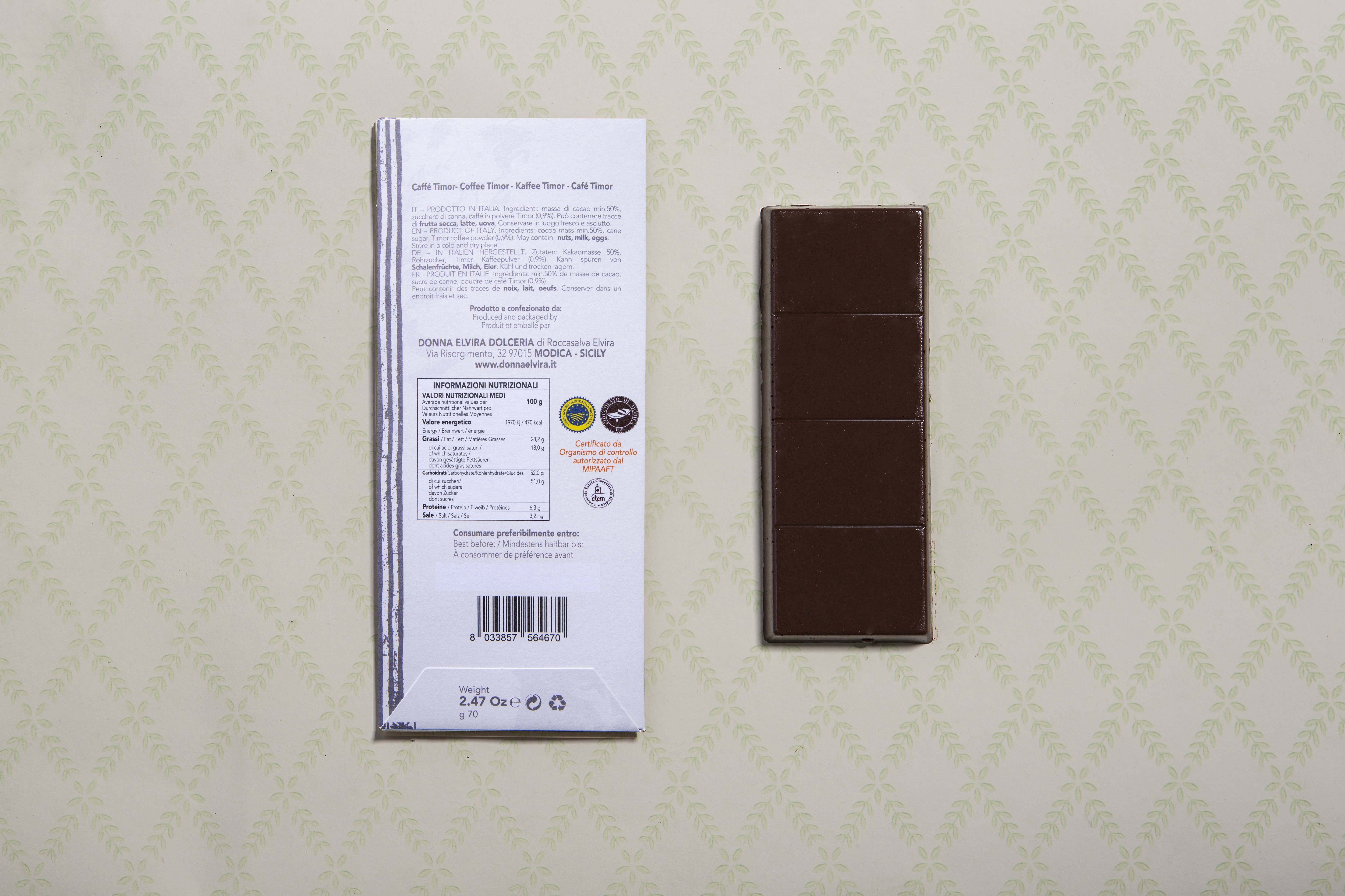 DONNA ELVIRA dolceria di Roccasalva Elvira – Barra de chocolate por atacado – Degustação n. 54