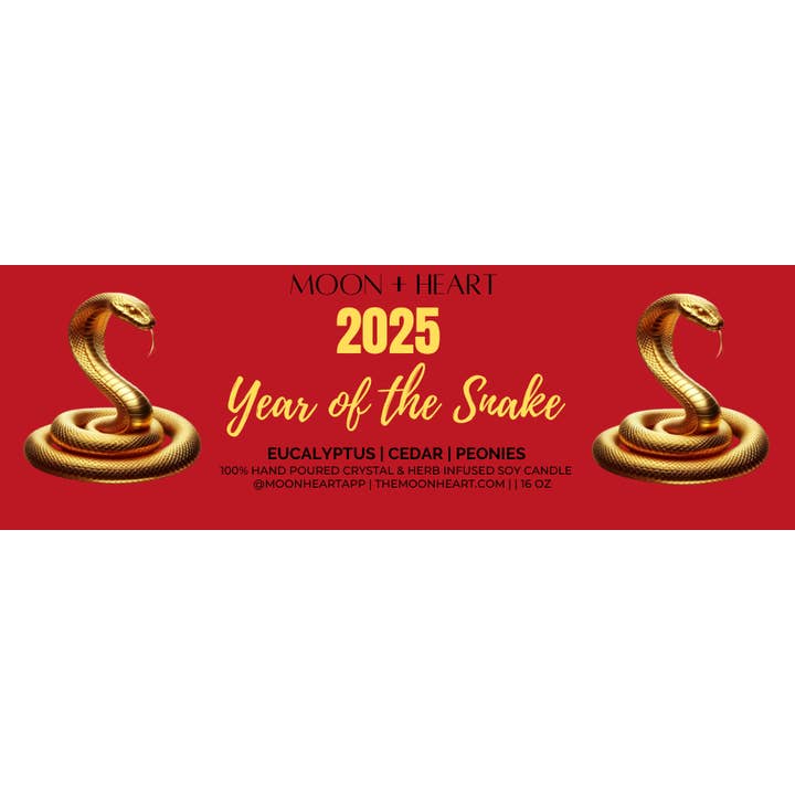 The Moon+Heart – Vela em jarro/copo por atacado – Vela Ano da Serpente 2025 | Vela Perfumada com cristais1