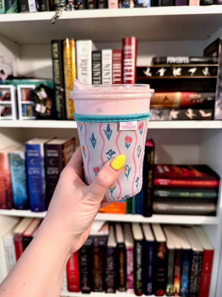 Wildflower Stripe Iced Coffee Drink Sleeve - SmallĀ for wholesale by YGG Threads
