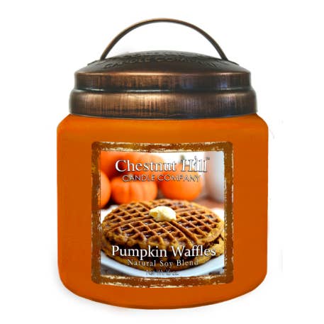CHESTNUT HILL Candele Candela profumata PUMPKIN WAFFLE 510g per la vendita all'ingrosso da parte di Candle Warmers Etc. Duftlampen & Kerzen