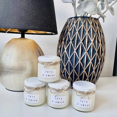 Bélisama - Wholesale Jar/Filled Candle - Custom Soy Wax Stamp Miniature Candle1