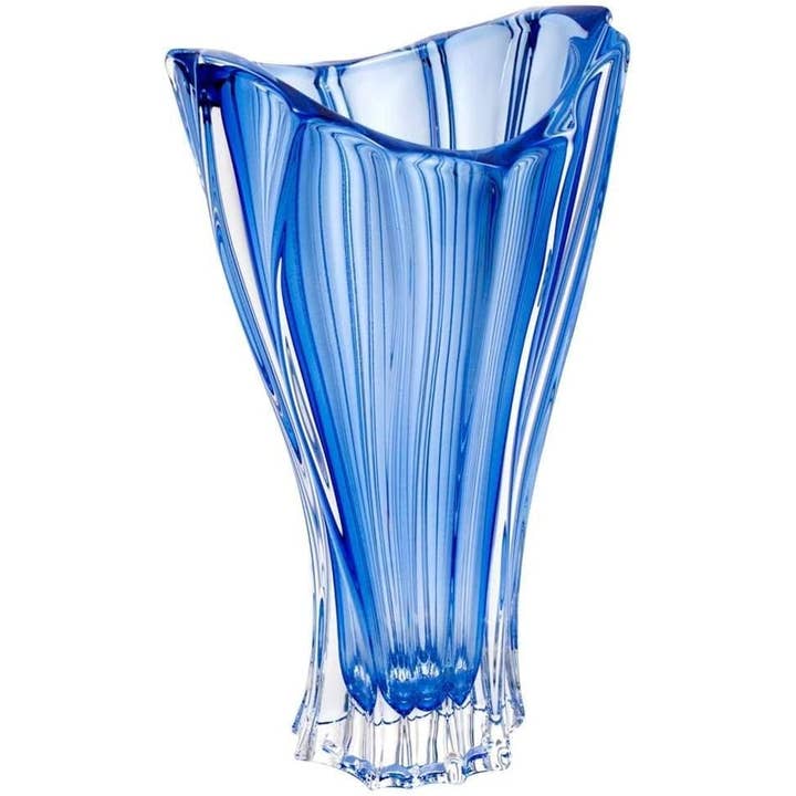 12½" Bohemian Crystal Flowe Vase AU52046 PLANTICA, AURUM for wholesale by NORTH AMERICAN CRYSTAL