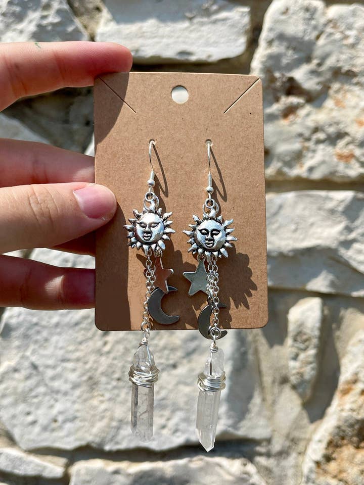 Far Past the Sun Earring Set for wholesale by Bohindie Silver