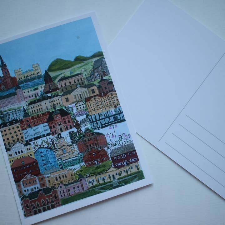 Postkarte aus Uppsala, Schweden, Reisen, Retro, Vintage für den Großhandel von Throughnordiceyes