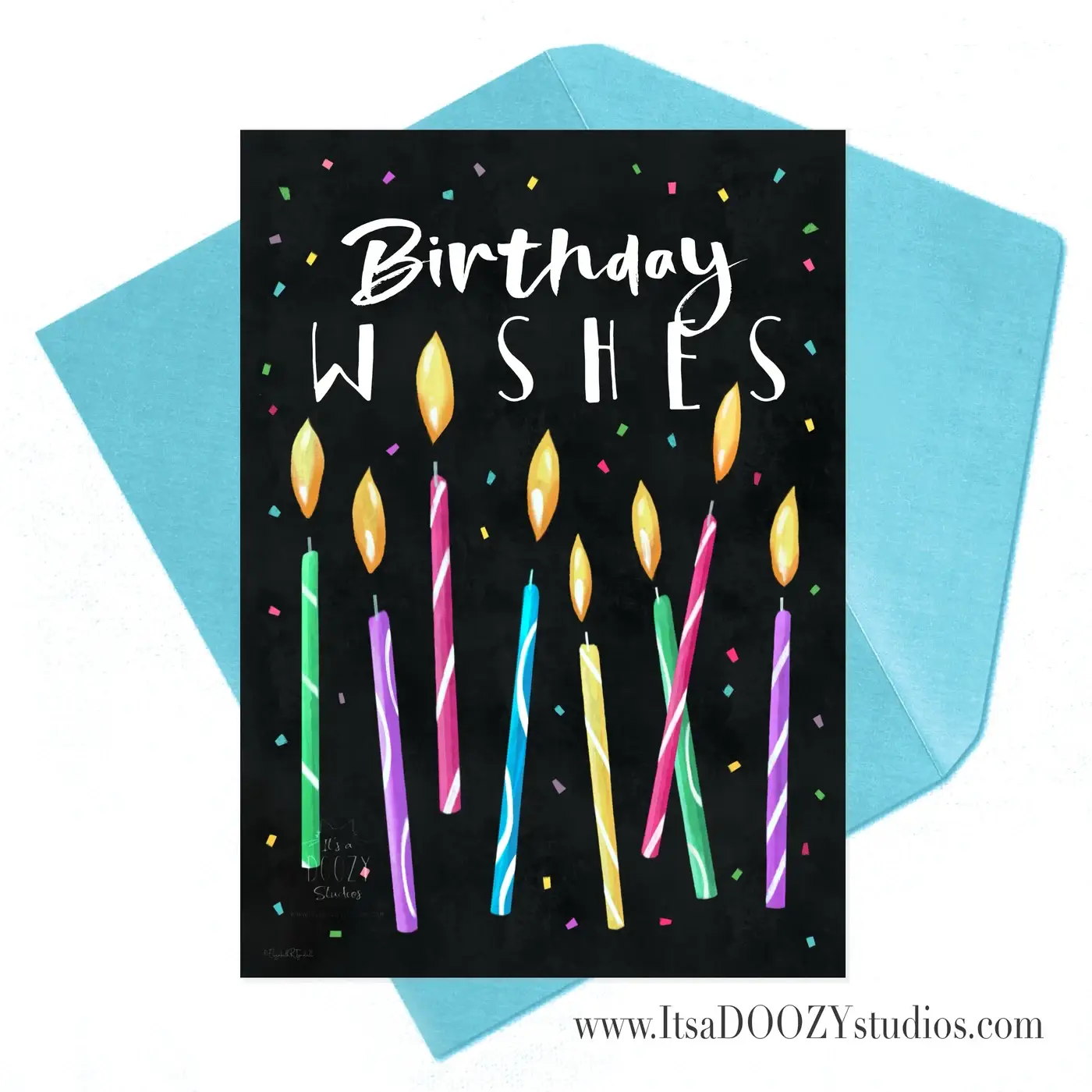 It’s a Doozy Studios - Wholesale Birthday Card - Birthday Wishes - Card With Matching Envelope0