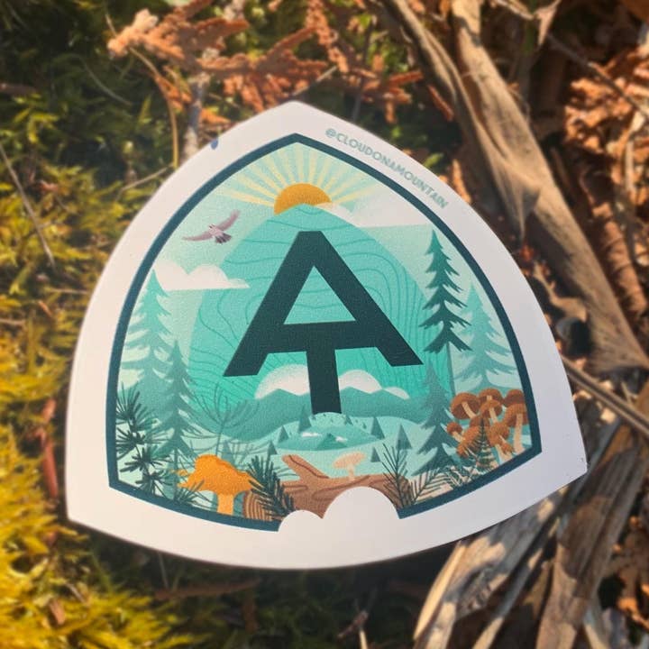 AT Appalachian Trail Thru Hiking Weatherproof Magnet for wholesale by Cloud on a Mountain