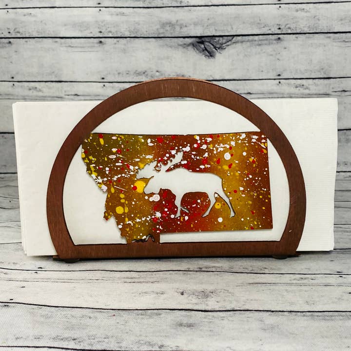 Montana Moose Servetthållare för wholesale av Cut-n-rust LLC