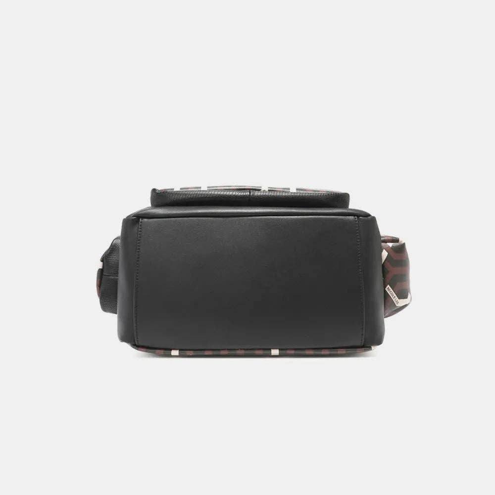 Brown Nicole Lee USA Geometric Pattern Tote Bag for wholesale on Faire5