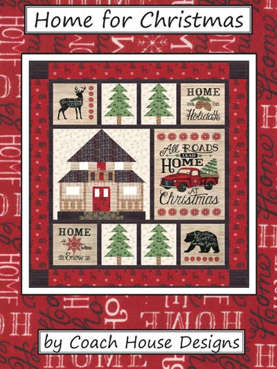 Motivo trapuntato Home for Christmas per la vendita all'ingrosso da parte di Coach House Designs