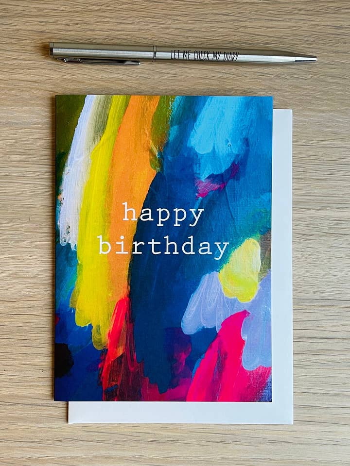 'Happy Birthday' Multicoloured Card for wholesale by Beth Garner
