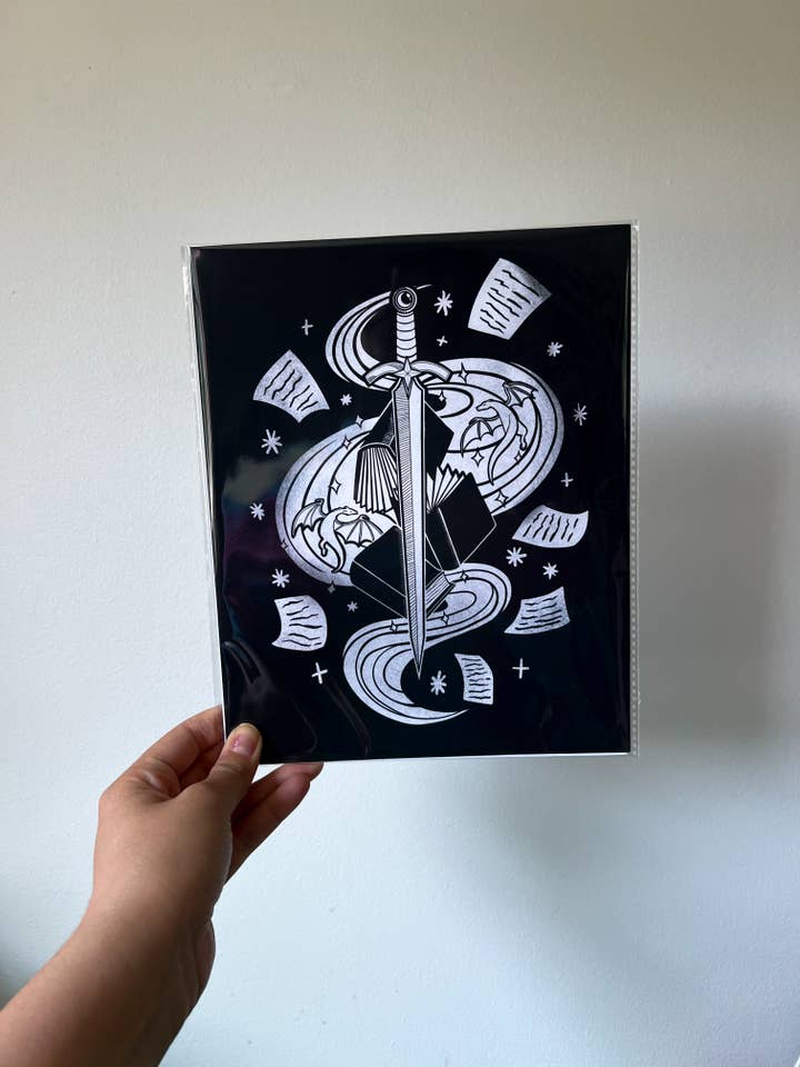 Fantasy Reader Bookish Art Print for wholesale by Chapter & Claw Studio