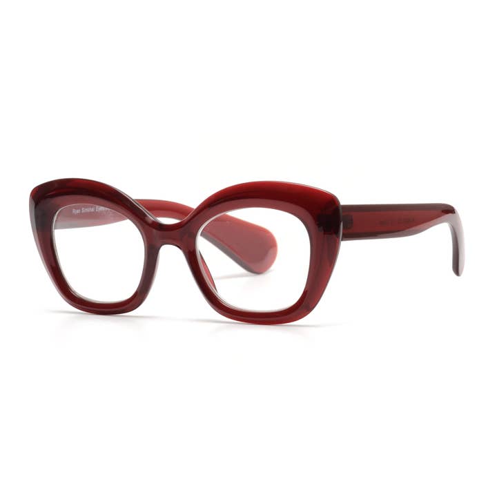 Ryan Simkhai Eyeshop - Wholesale Eyeglasses - Women's - PORTIA | Deep Cherry | Blue Light Blocking