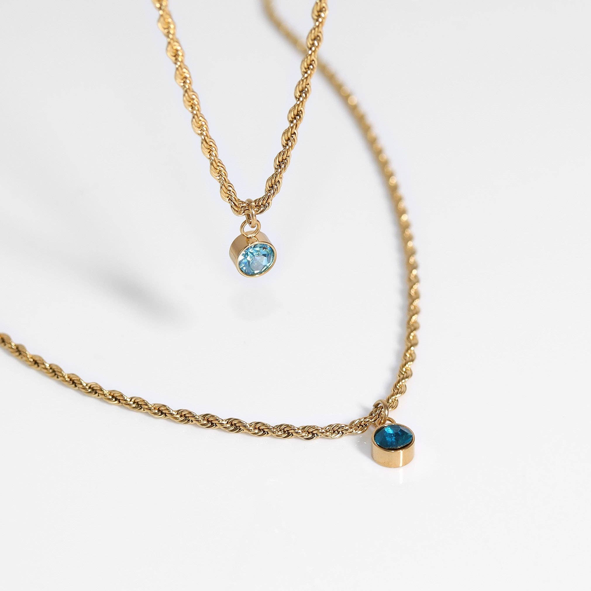 WJW - Wholesale Individual Charm/Pendant - 18K Gold PVD Cubic Zirconia Birthstone Charm3