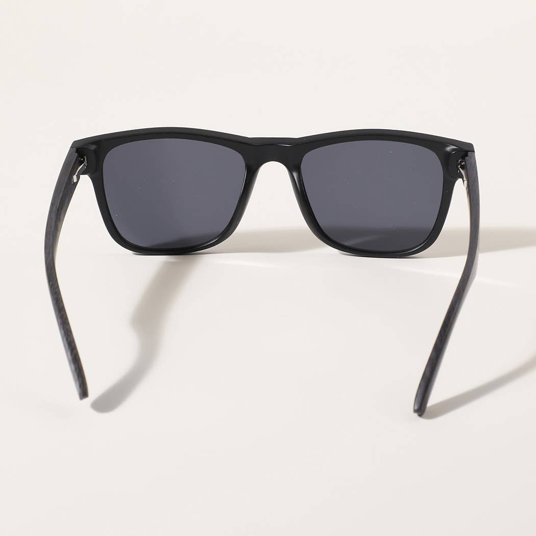  ASSORTED COLOR Square Shape Frame Wood Legs Fashion Sunglasses for wholesale on Faire9