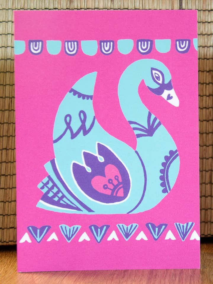 Carte d'amour Deco Swan pour la vente par Lunar Apple