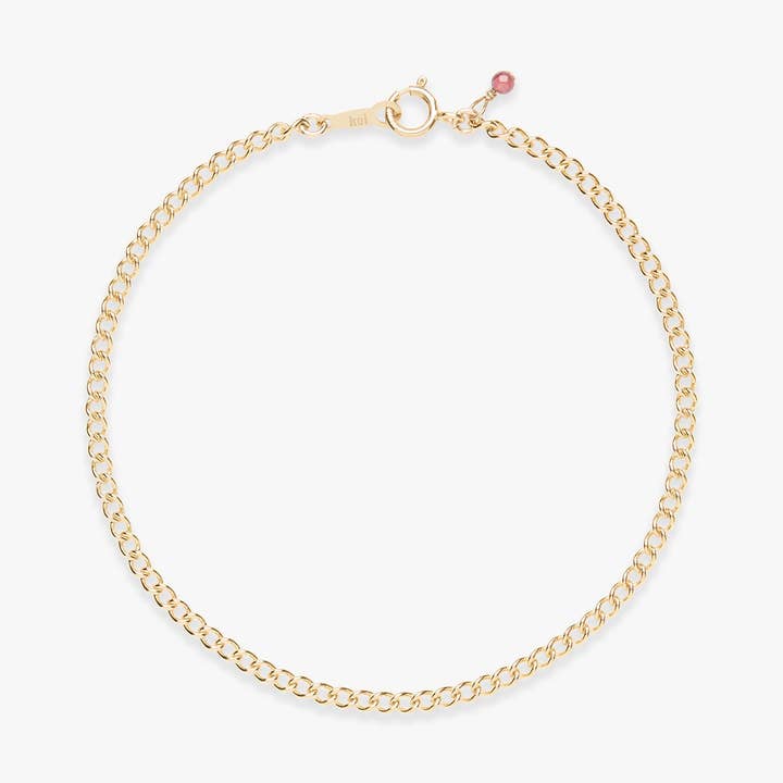 Large curb bracelet gold filled for wholesale by Koi Atelier