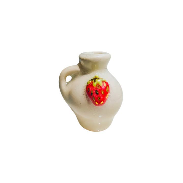 Strawberry Delight Mini Vase for wholesale by tinybs ceramics