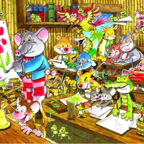 Jungle Classroom 100 bit pussel för wholesale av Wuundentoy