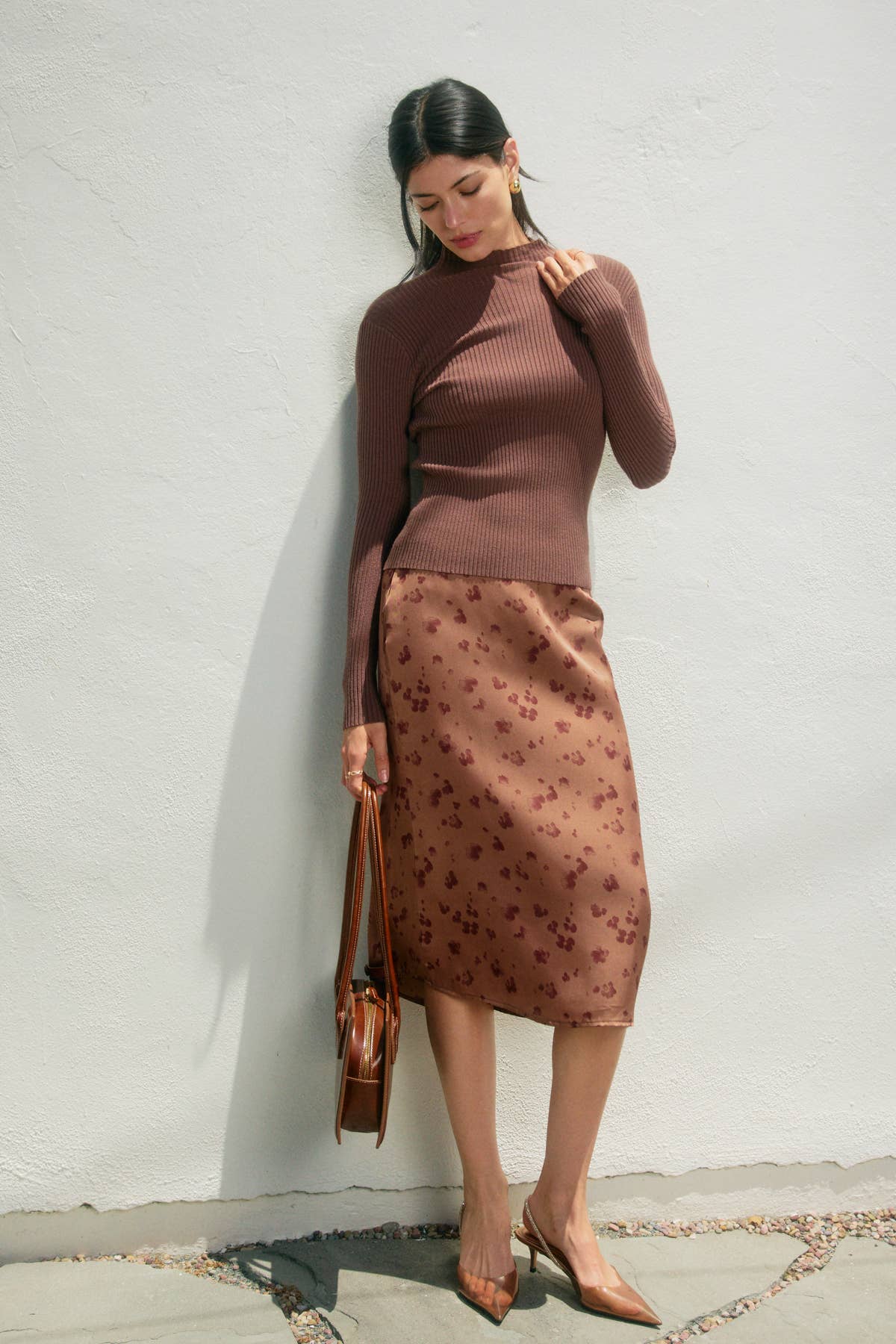 Dress Forum – Engroshandel Nederdel - Dame – Solbagt Cheetah A-Line Midi Nederdel3