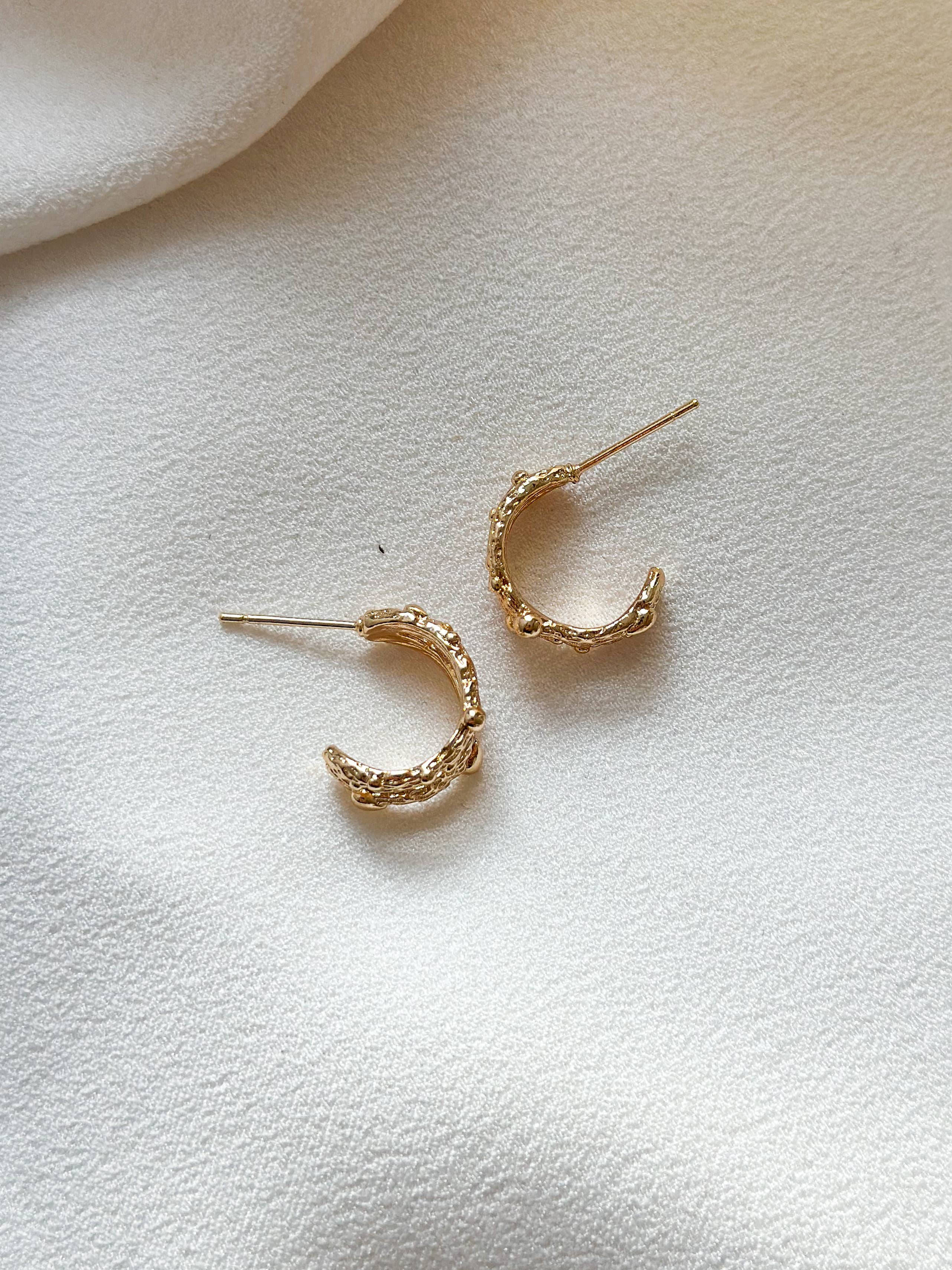 Ellis Grey Jewellery - Vendita all'ingrosso Orecchini a cerchio - Orecchini a doppio cerchio fuso in oro 18k3