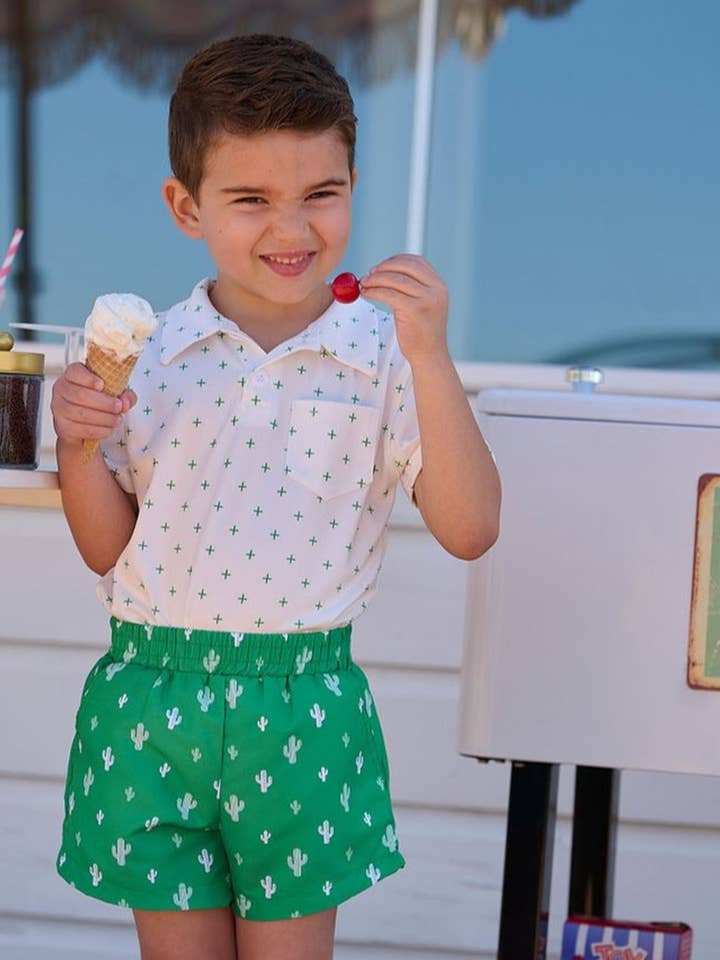 Drengeshorts - Cactus for engroshandel hos Sugar Bee Clothing