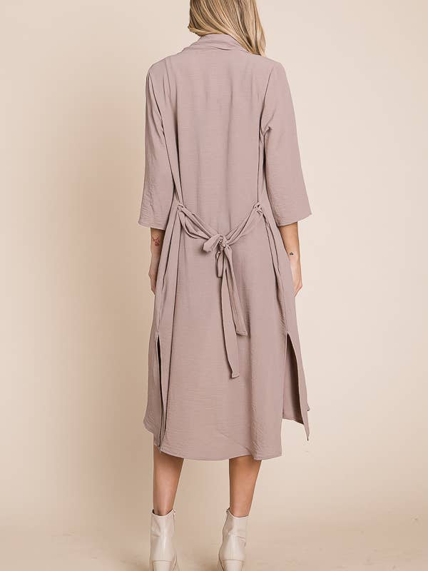 JADE BY JANE – Blusão - Mulher por atacado – CASACO DE CORPO COMPRIDO COM DRAPEADO NA FRENTE 18