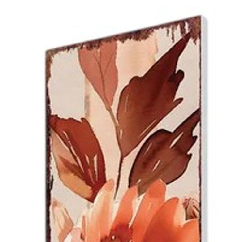 HomeRoots - Wholesale Garden Tool - 42" White Orange And Brown Solid Wood Floral Bouquet Garden Stake4