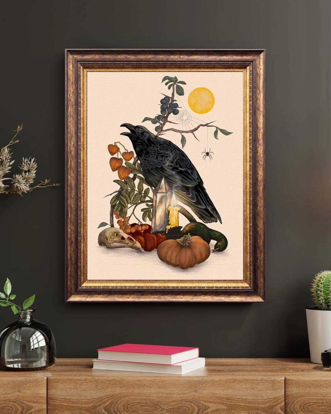 Black Moss Studio - Wholesale Art Print - Witchy Autumn Raven Art Print0