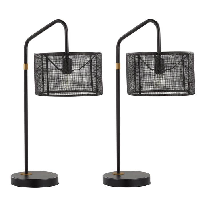 Mod Mesh 27" Metal Task Lamp with USB - Set of 2 for wholesale by LumiSource and Grandview Gallery