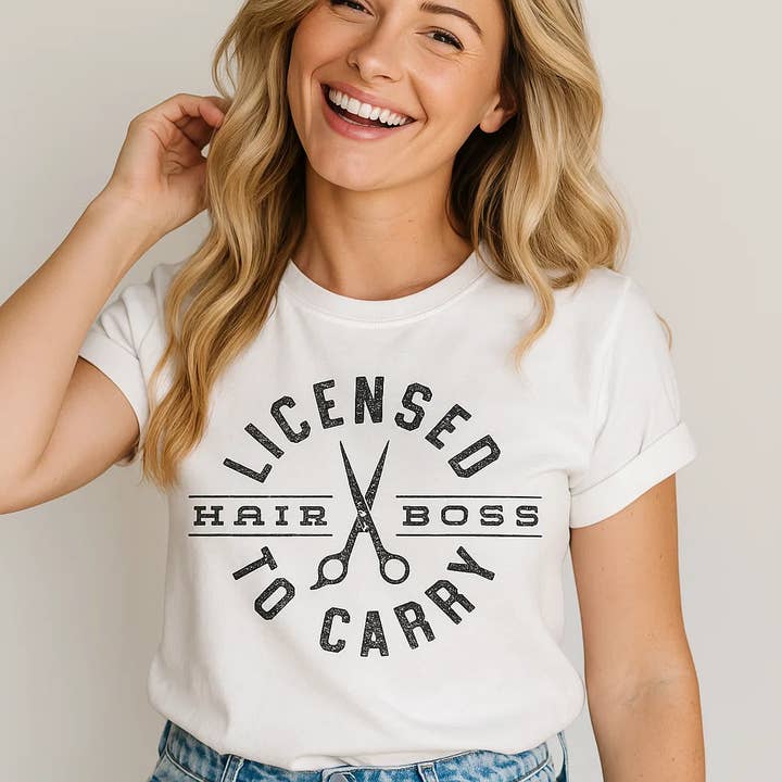 Licensed to Carry Hair Boss Stylish Tee, Barber Gift for wholesale by Soleinspire
