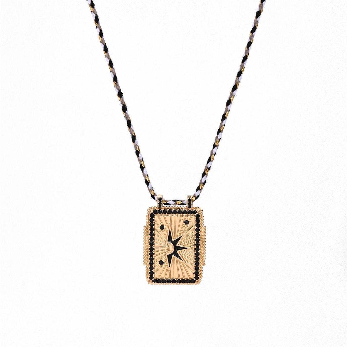 pinkblu02 – wholesale Hänge-/berlockhalsband – Bohemisk stil kvinnor sol måne onda ögat hängsmycke halsband0