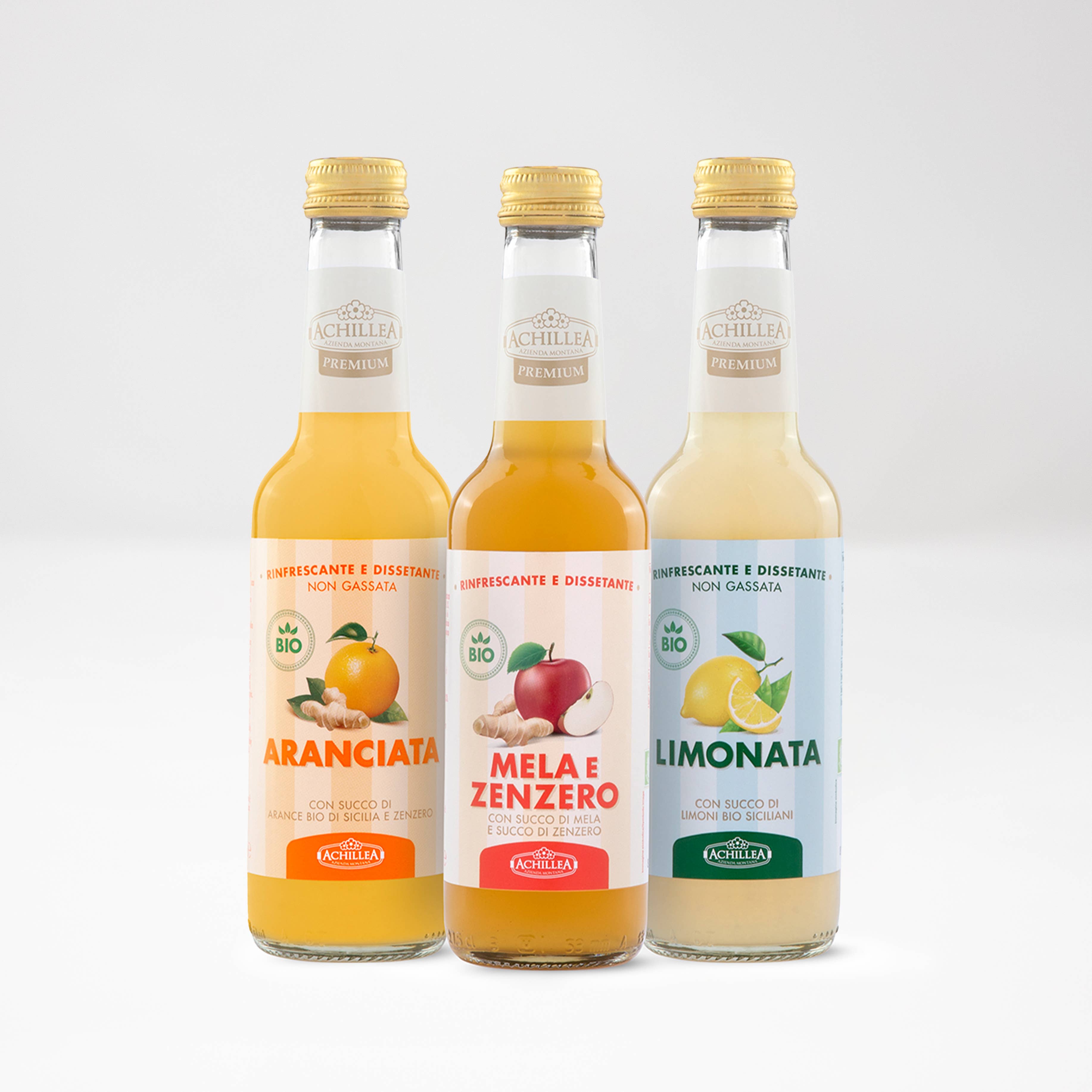 Achillea - Vendita all'ingrosso Succhi di frutta - Achillea Limonata Bio Non Gassata - 275ml (Kit 12 bottiglie)1