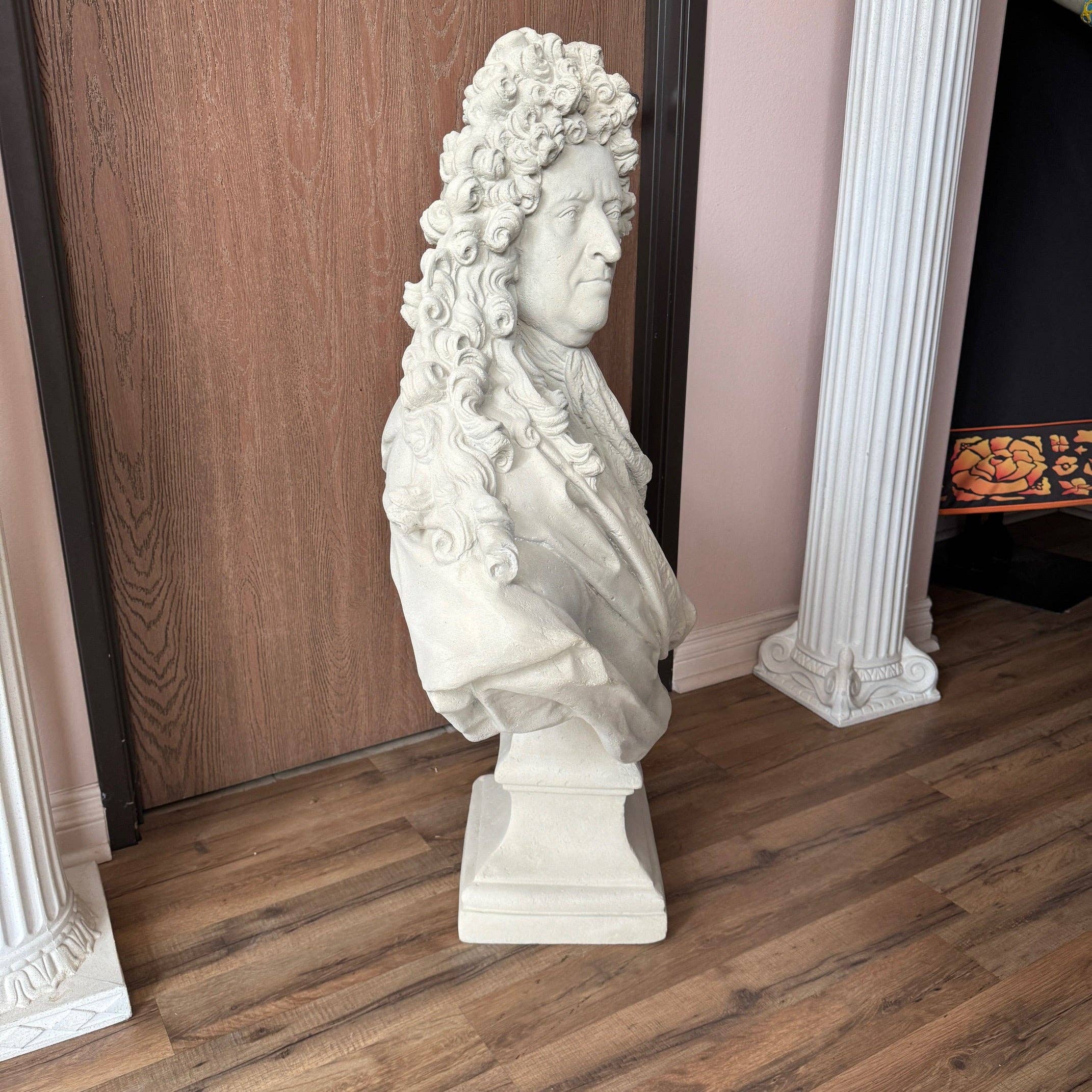 LM Treasures - Wholesale Sculpture - Louis XIV Stone Bust Life Size Statue3