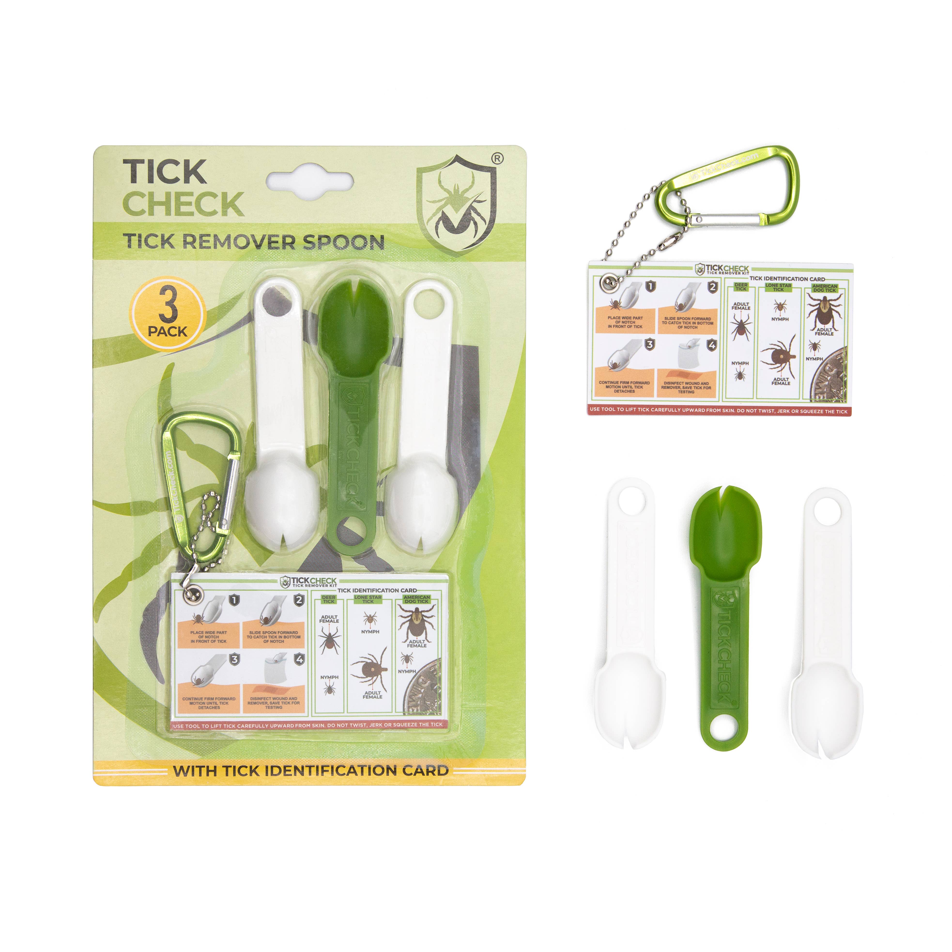 TickCheck - Wholesale Pet Grooming Tool - Dog - TickCheck Tick Remover Spoon 3 Pack- 12pc Hang Strip Display4