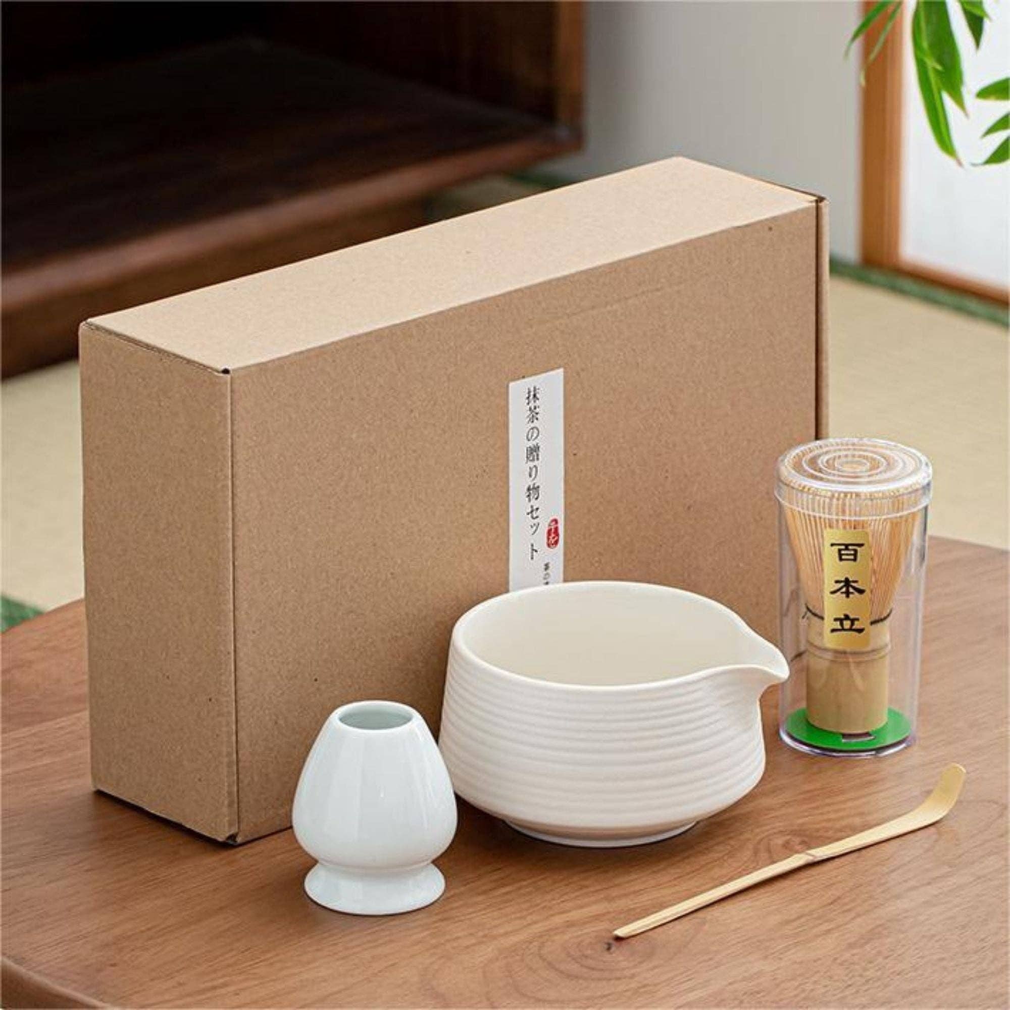Biomatea - Wholesale Tea Set - Japanese Traditional Matcha Starter Set – Basic Edition | Matcha Bowl Made of Ceramic with Bamboo Whisk, Whisk Holder & Bamboo Spoon12