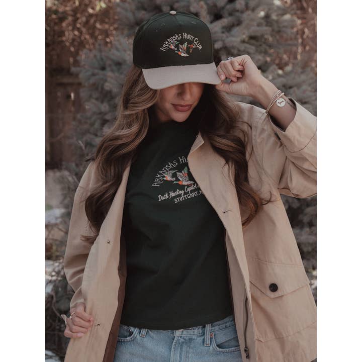LivyLu - Wholesale Baseball Cap - Unisex - Arkansas Hunt Club Green/Khaki Embroidered Baseball Hat