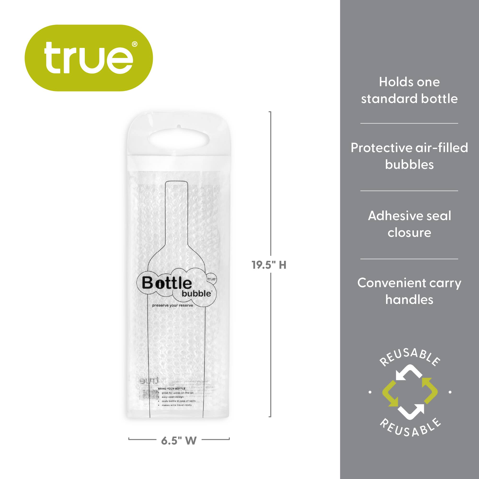 TRUE - Wholesale Wine Tote - Bottle Bubble Wine Bottle Protector Tote ASSORTED SIZES9