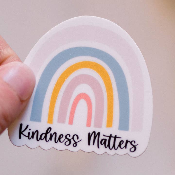 50 Stickers - Kindness Rainbow Pastel Mini, Sticker 2x2 for wholesale by Savannah and James Co